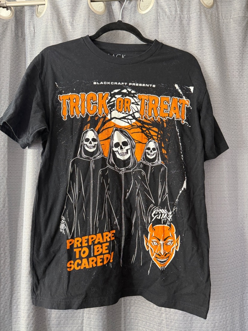 Blackcraft 'Trick or Treat' Graphic Tee - Black & Orange